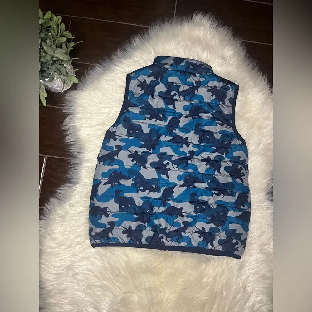 Gymboree dinosaur sleeveless puffer vest sz medium